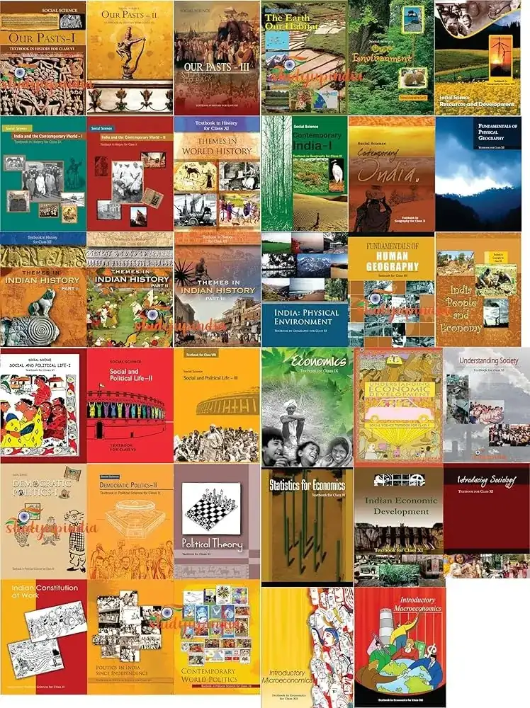 NCERT History, Geography, Political Science and Economics textbooks
